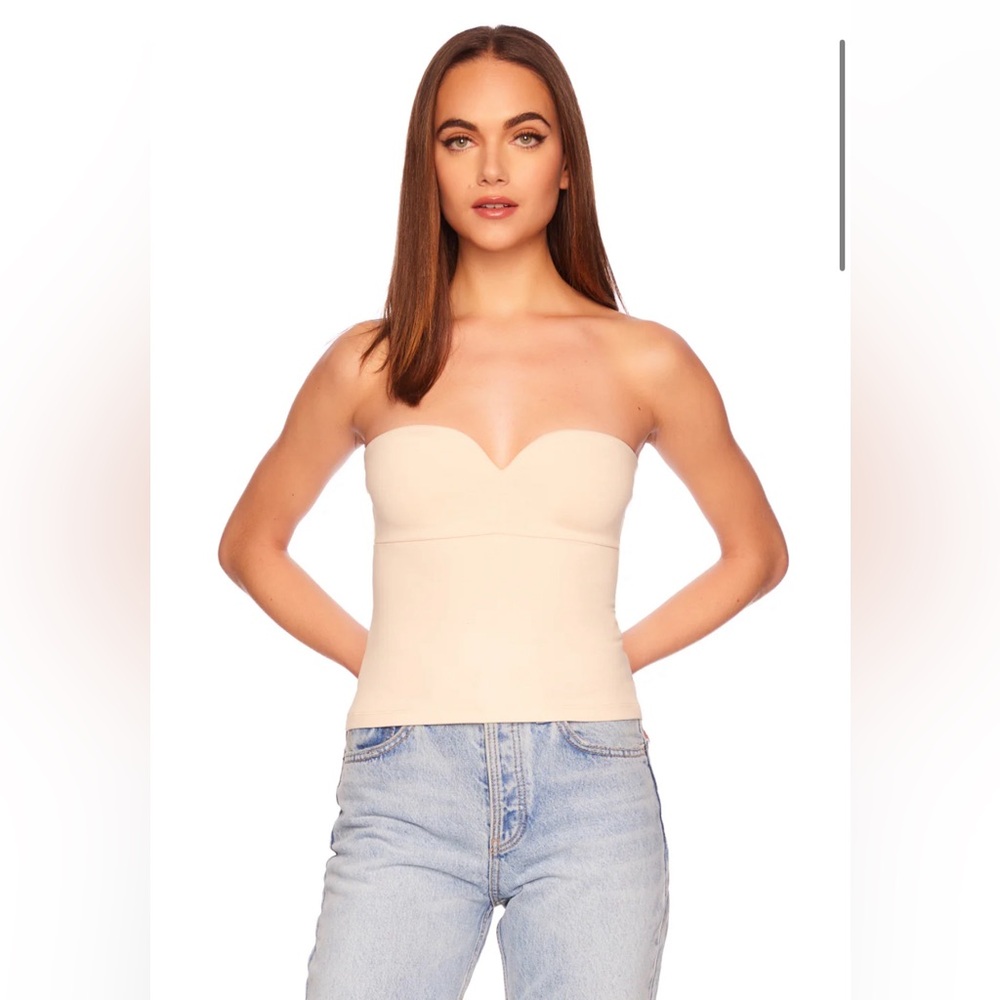 Susana Monaco Belgian Crème Sweetheart Tube Top Medium NWOT